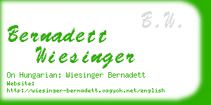 bernadett wiesinger business card